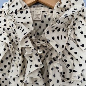 Black and cream button up blouse